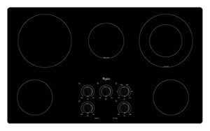 36 in. Electric Cooktop with Warm Zone element Whirlpool