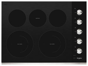 30-inch Electric Ceramic Glass Cooktop with Two Dual Radiant Elements