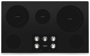 36-inch Electric Ceramic Glass Cooktop with Two Dual Radiant Elements
