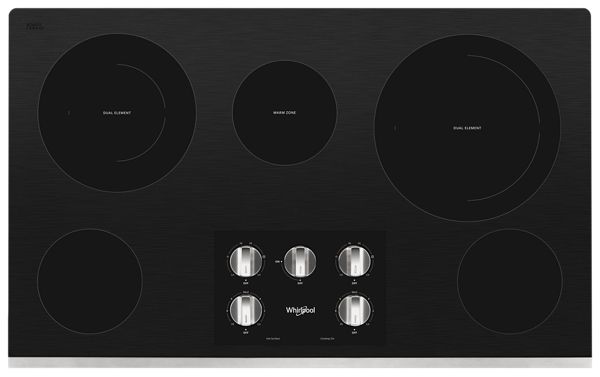 36-inch Electric Ceramic Glass Cooktop with Two Dual Radiant Elements
