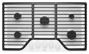 36 inch 5 Burner Gas Cooktop with Fifth Burner Whirlpool