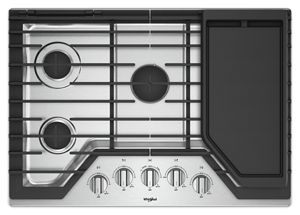 Stainless Steel 30 Inch Gas Cooktop With Griddle Wcg97us0hs