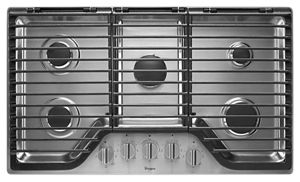 Stainless Steel 36 Inch 5 Burner Gas Cooktop With Ez 2 Lift