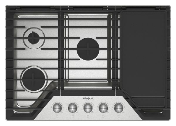 30-inch Gas Cooktop with 2-in-1 Hinged Grate to Griddle