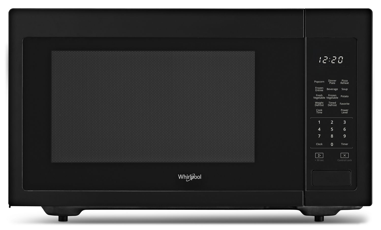 Whirlpool Countertop Microwave with 1,200-Watt Cooking Power in Black 1.6 cu. ft.