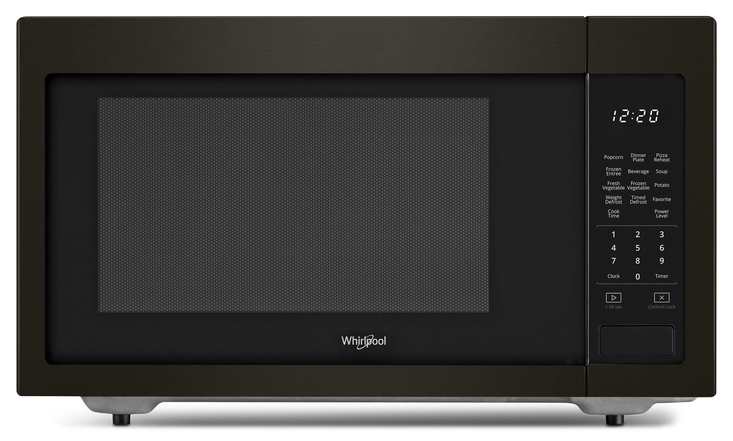 Whirlpool Countertop Microwave with 1,200-Watt Cooking Power in Black 1.6 cu. ft. WMC30516HV
