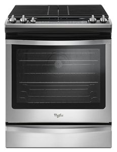 Whirlpool 5-Burner 36-in Gas Cooktop with Griddle and EZ-2-LIFT hinged  grates - Stainless Steel at