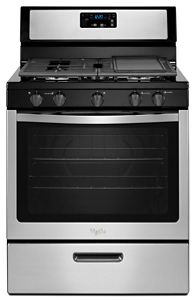 whirlpool accubake gas stove