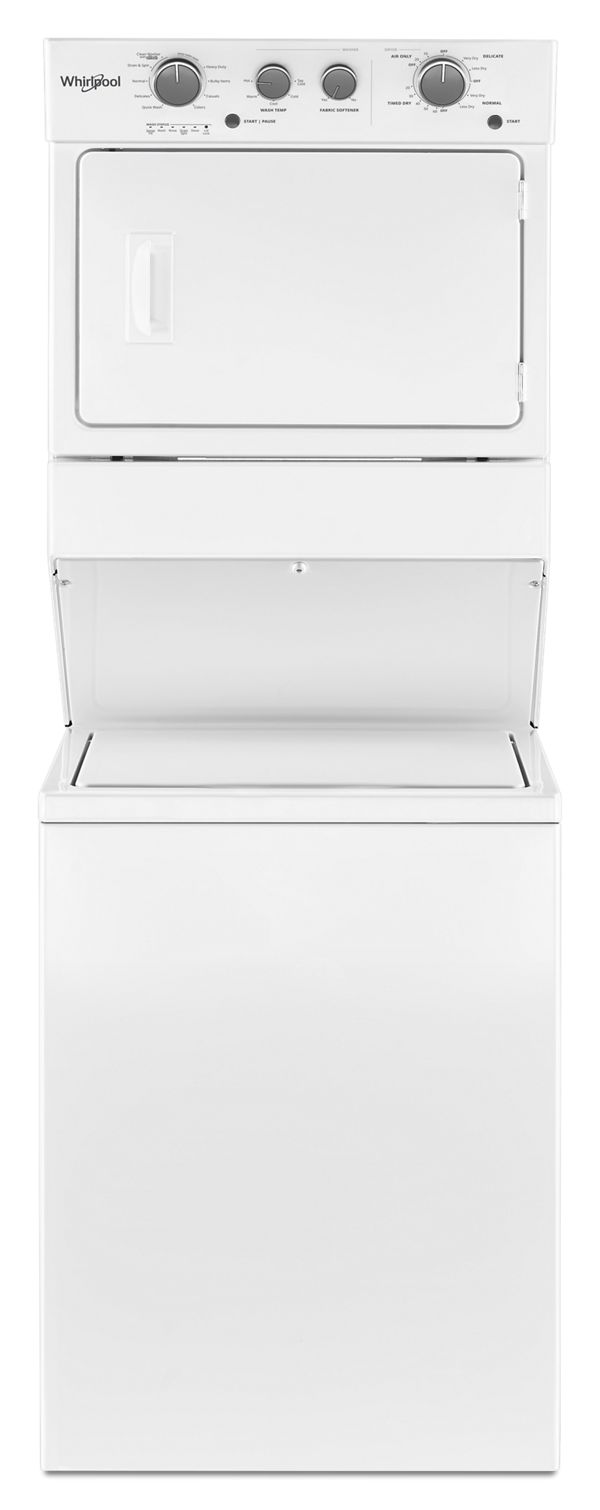 3.5 cu.ft Electric Stacked Laundry Center 9 Wash cycles and AutoDry™