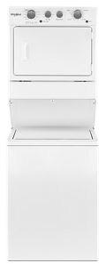 3.5 cu.ft Long Vent Gas Stacked Laundry Center 9 Wash cycles and Wrinkle Shield™