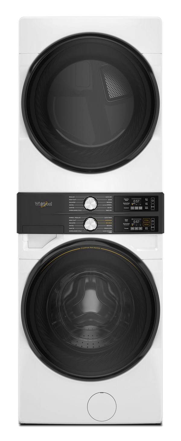 Smart ENERGY STAR® Front Load Laundry Tower 5.2 cu. ft. Washer & 7.4 cu. ft. Electric Dryer with UV Clean Technology and FreshFlow™ Vent System