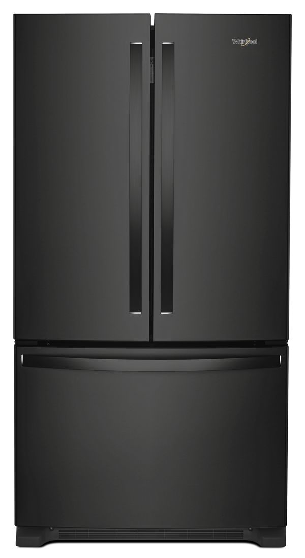 Whirlpool® Counter-Depth French Door Bottom Mount Refrigerator In Black , WRFC2036RB