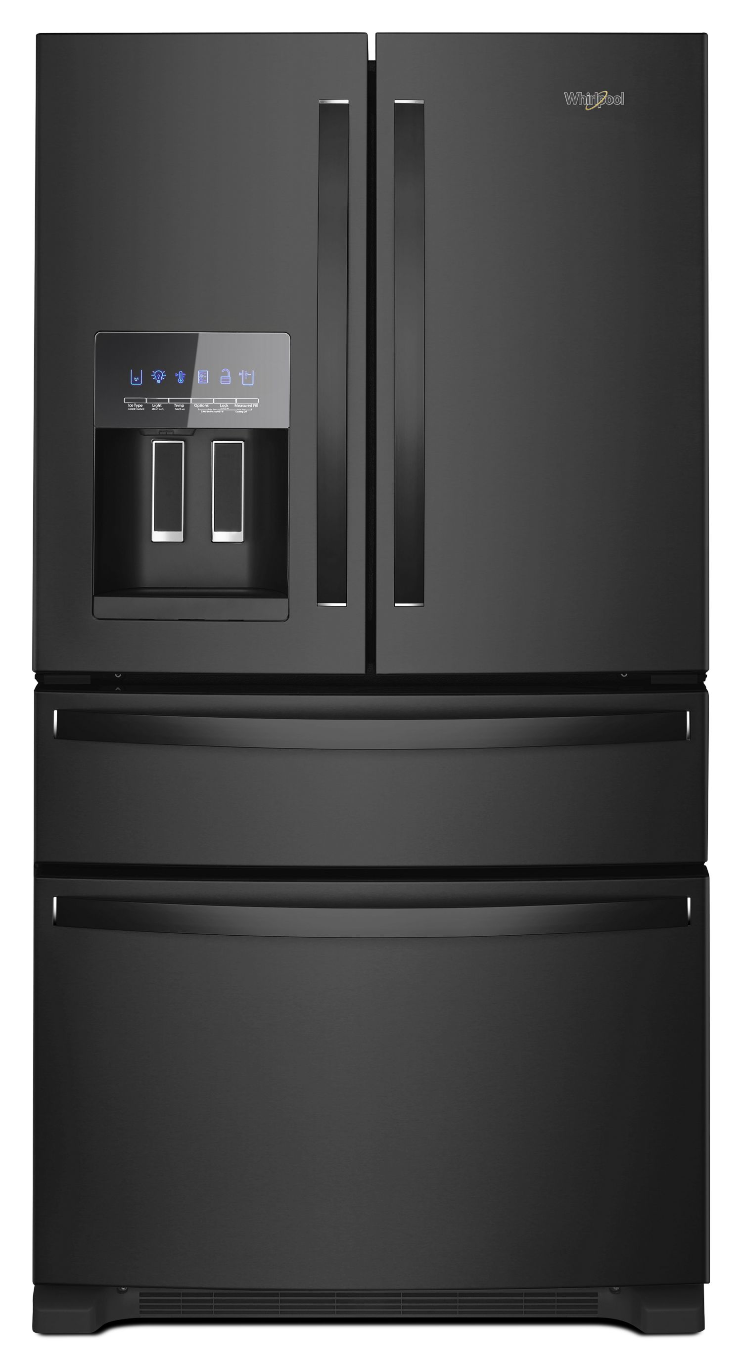 Whirlpool 36 in. Wide French Door Refrigerator in Black 25 cu. ft.