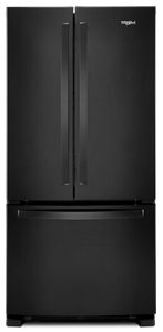 Black 33 Inch Wide French Door Refrigerator 22 Cu Ft Wrf532smhb Whirlpool