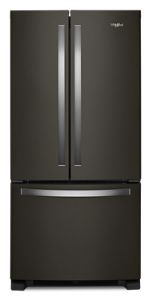 Fingerprint Resistant Black Stainless 33 Inch Wide French Door Refrigerator 22 Cu Ft Wrf532smhv Whirlpool