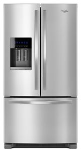 33 inch white french door refrigerator