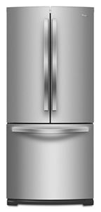 Monochromatic Stainless Steel 30 Inch Wide French Door