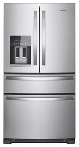 Fingerprint Resistant Stainless Steel 36 Inch Wide French Door Refrigerator 25 Cu Ft Wrx735sdhz Whirlpool