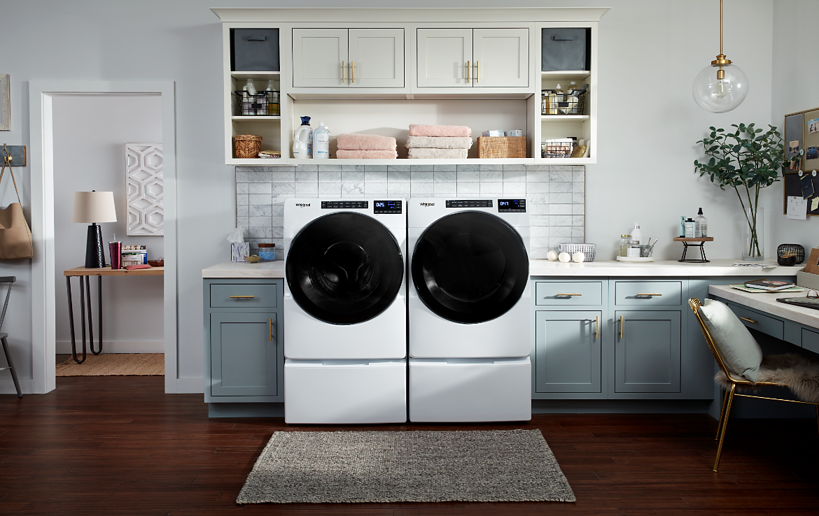 A kitchen equipped with Whirlpool® appliances.